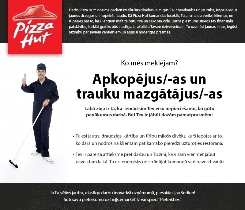 Pizza Hut Apkopēji/-as