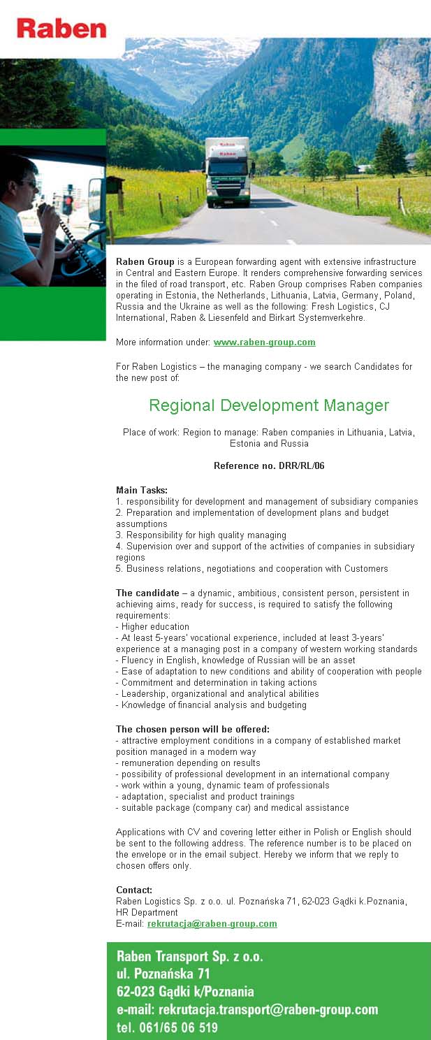 CV Market client Regional Development Manager