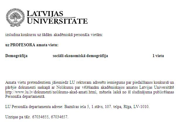 Latvijas Universitāte Profesors