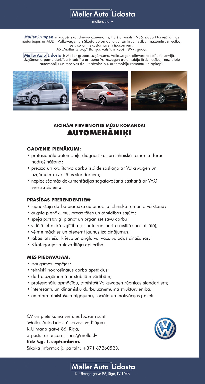 Moller Auto Latvia, SIA Automehāniķis