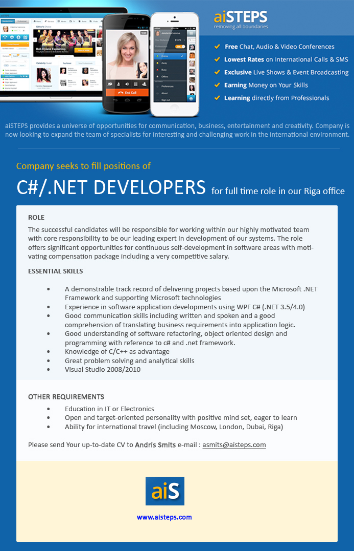 aiSTEPS C#/.NET developers
