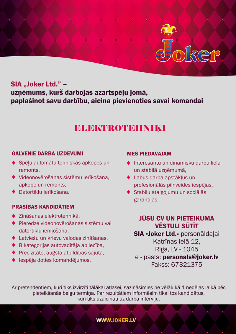 Joker Ltd, SIA Elektrotehniķis
