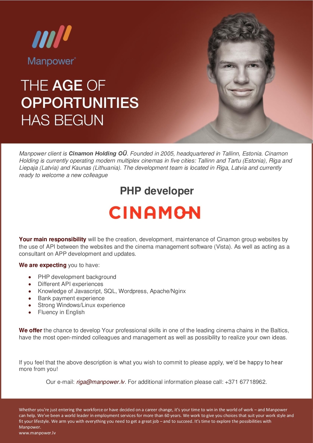 CV Market client PHP developer