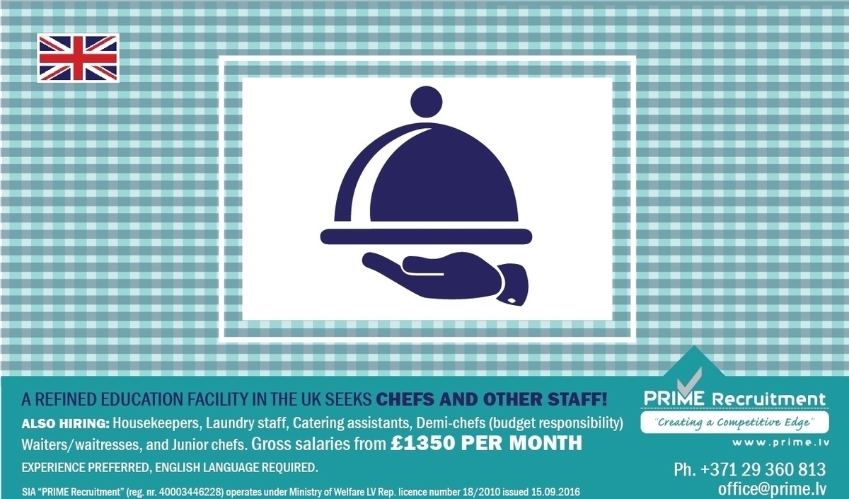 Prime Recruitment, SIA Chefs in UK