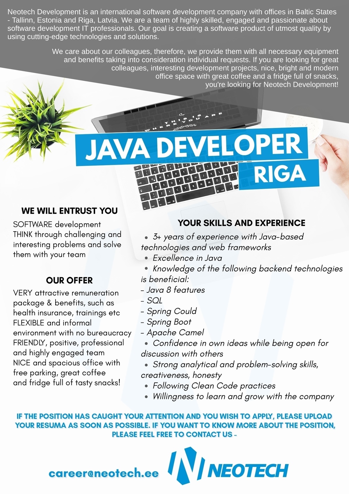 CV Market client Java Developer