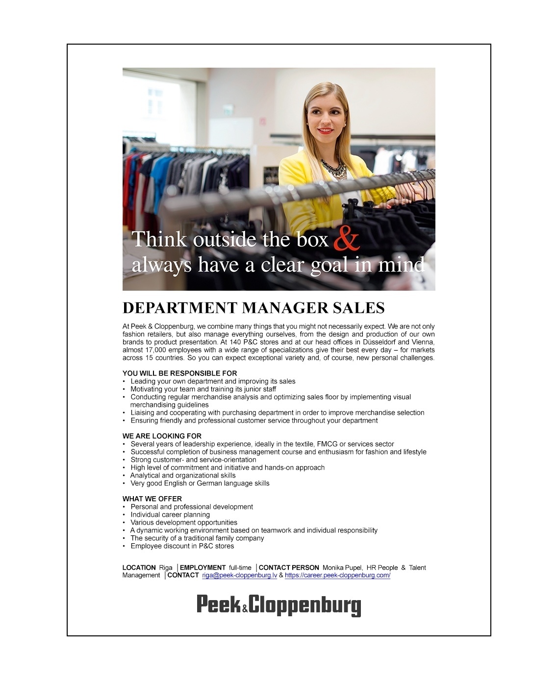 Trendmark, SIA Department Manager Sales