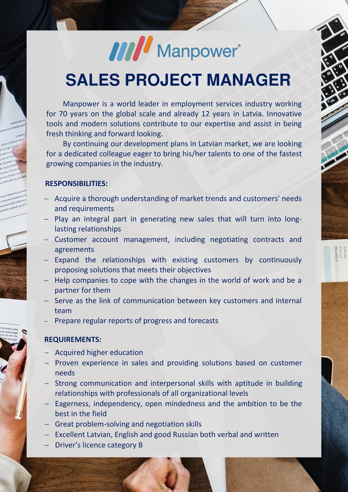 Manpower Sales Project Manager