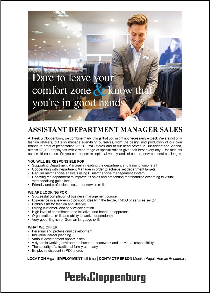 Trendmark, SIA Assistant Department Manager Sales