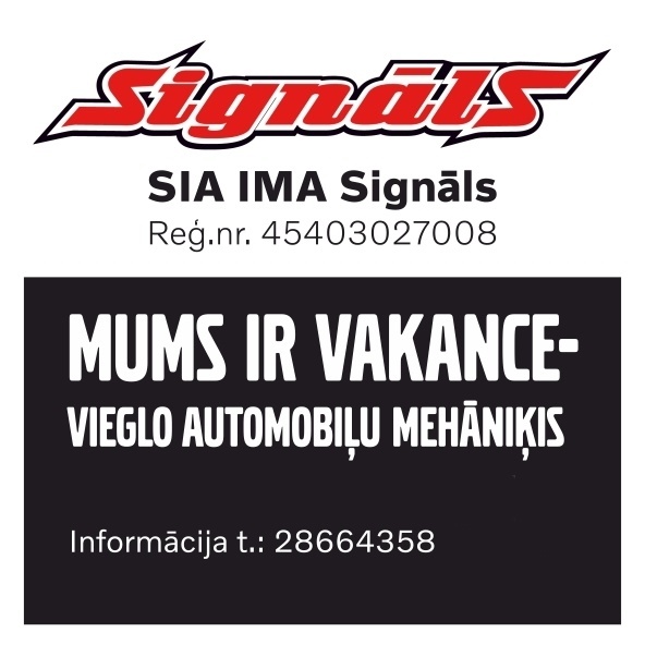 IMA Signāls, SIA Vieglo automobiļi mehāniķis/-e