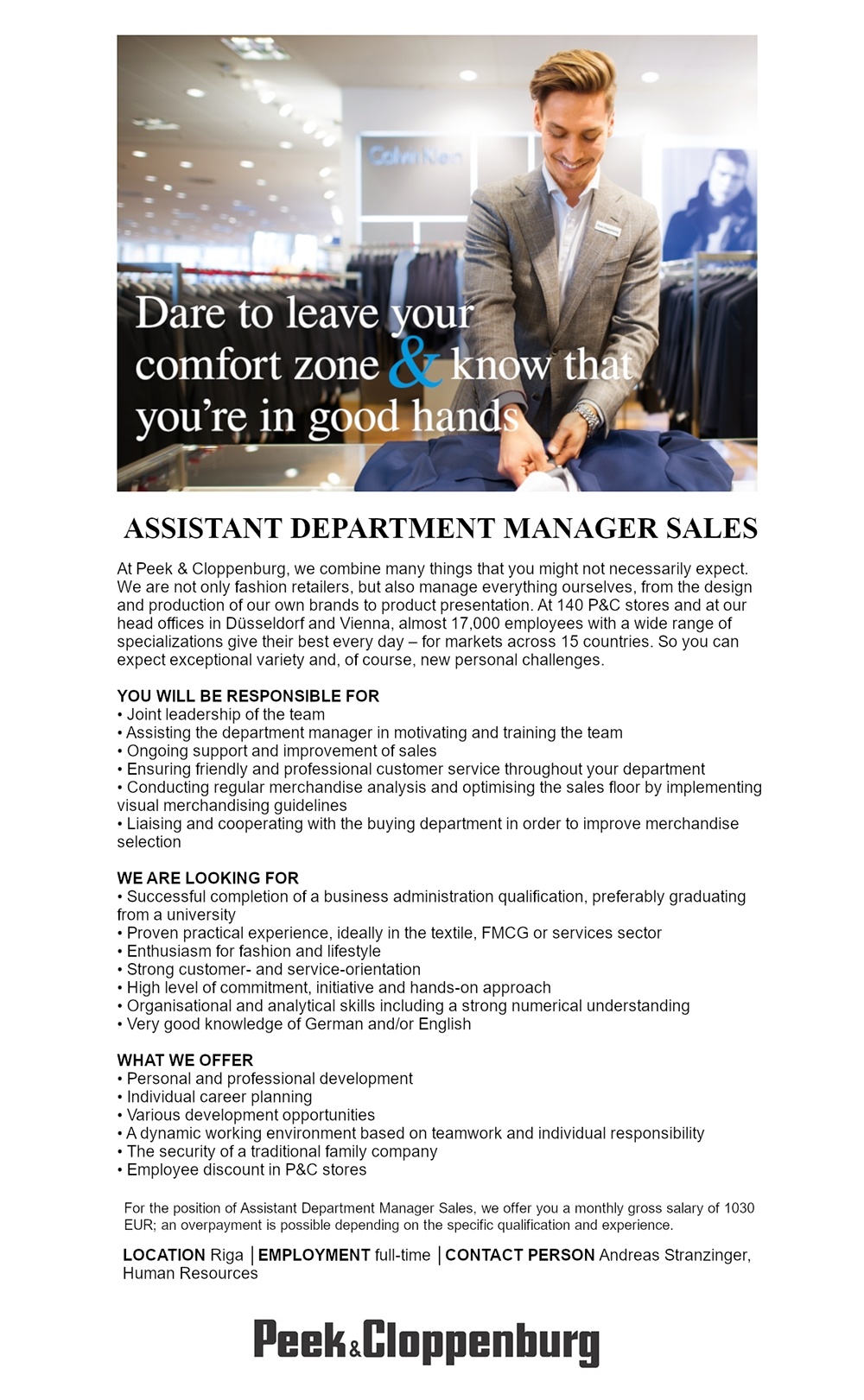 Trendmark, SIA Assistant Department Manager Sales