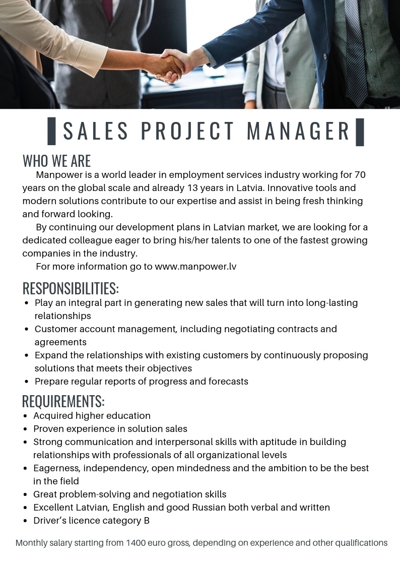 MANPOWER Sales Project Manager
