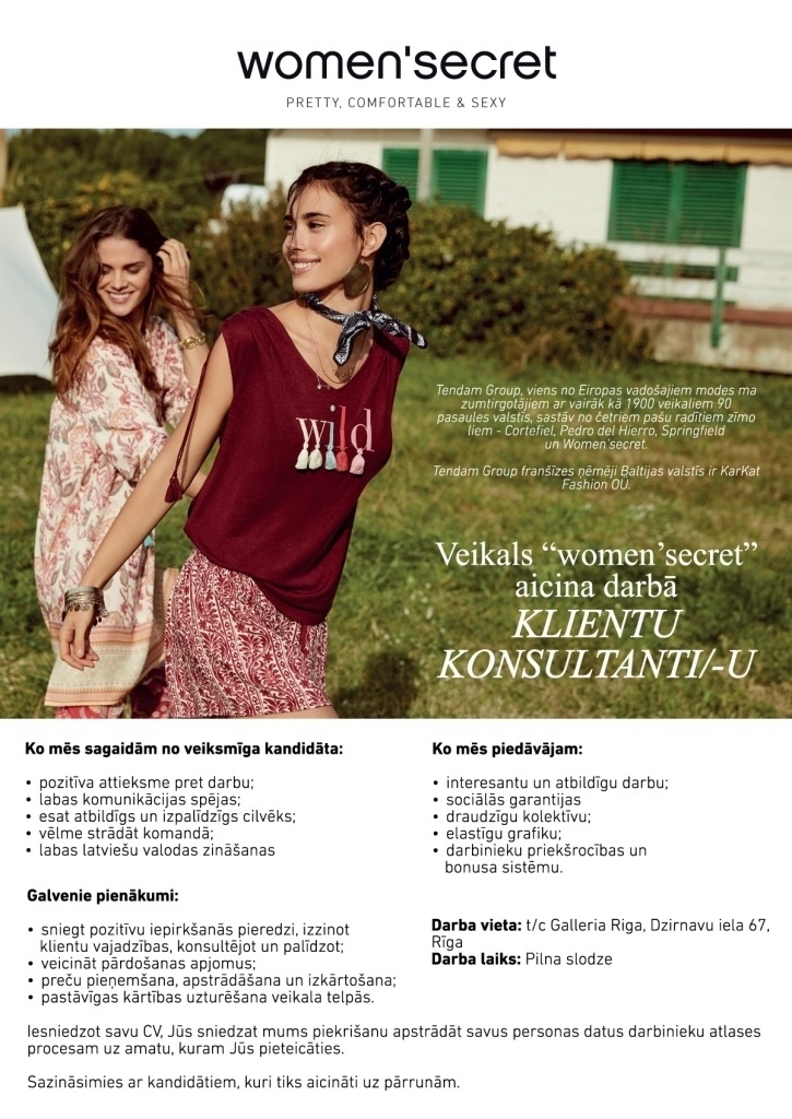 KK Fashion LV SIA Pārdevēja/s - konsultante/s