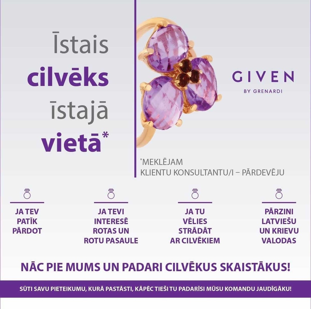 GIVEN Latvia, SIA Klientu konsultants/e - pārdevējs/a Valmierā