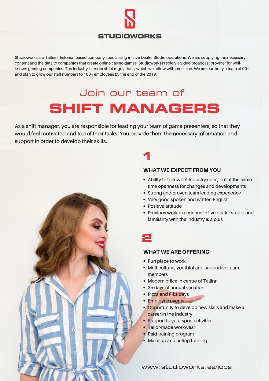 Studioworks OÜ Shift Manager