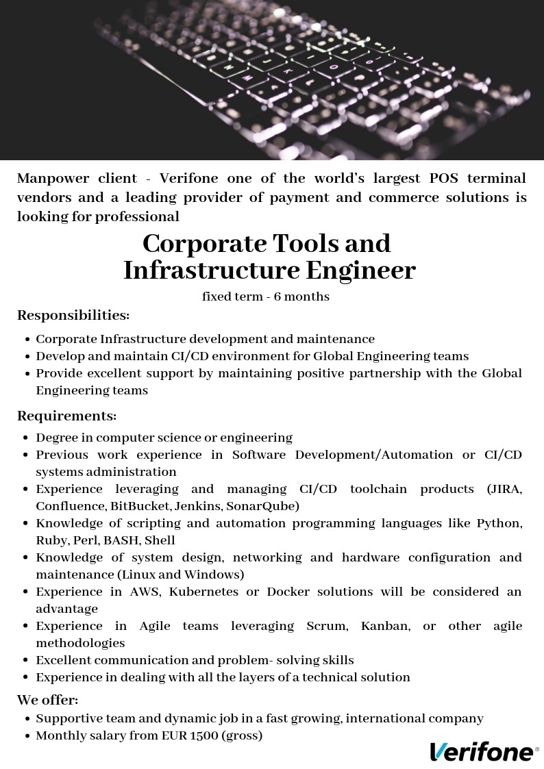 SAS Manpower Lit Corporate Tools and Infrastructure Engineer