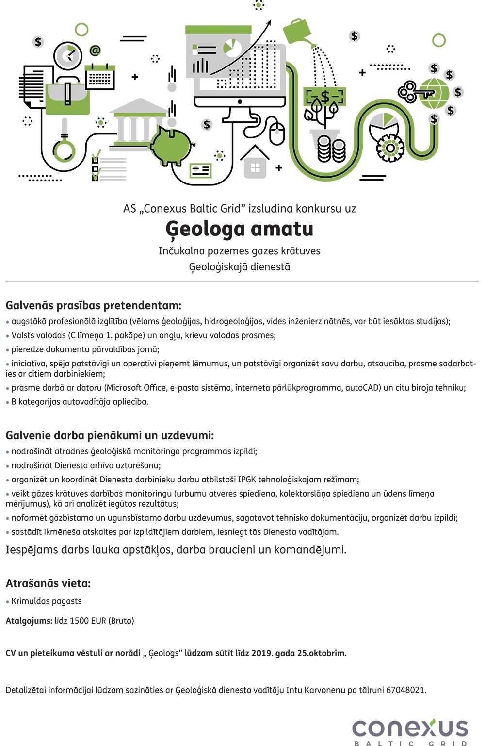 Conexus Baltic Grid, A/S Ģeologs/-ģe