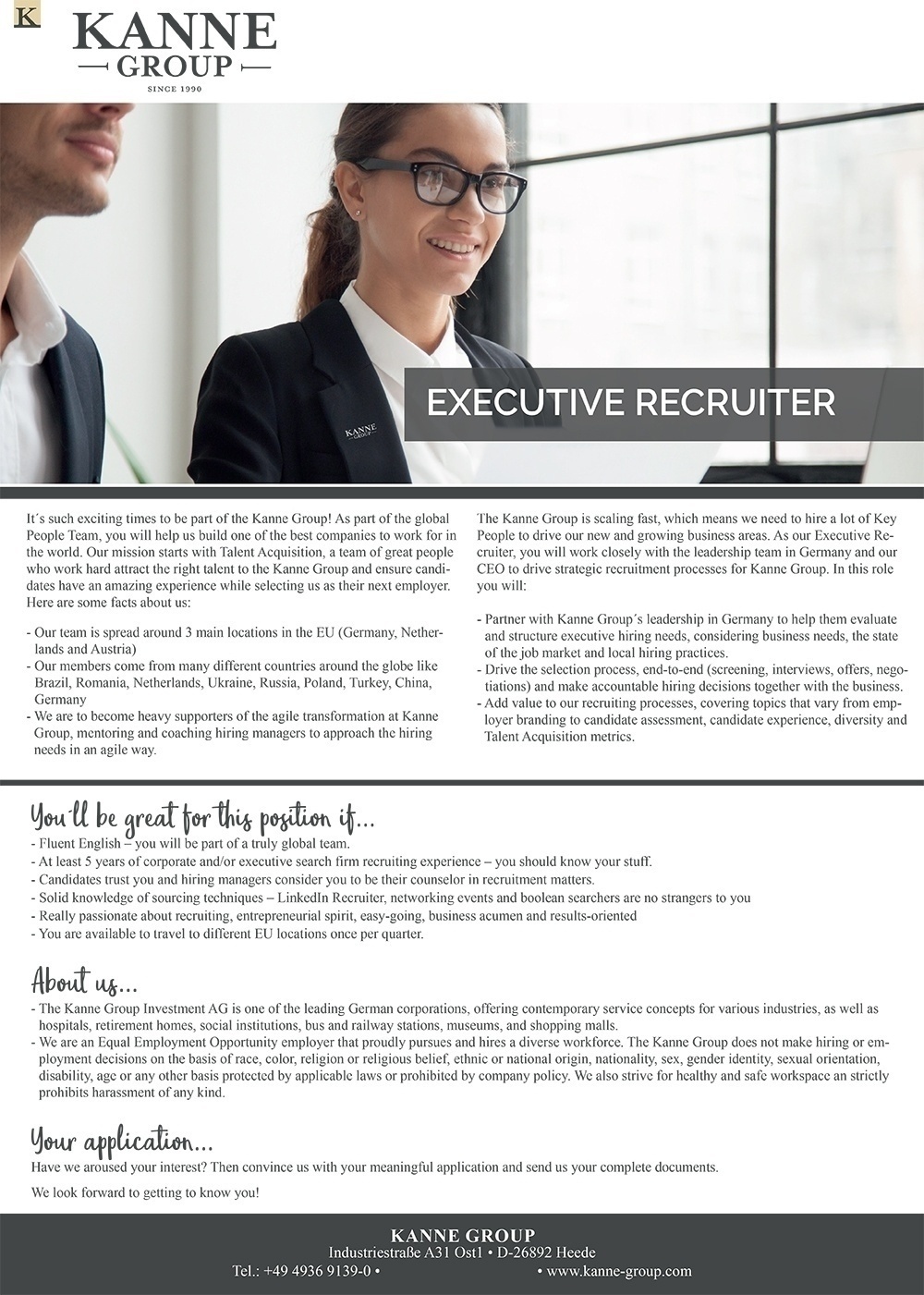 Kanne Immobilien GmbH & Co. KG Executive Recruiter