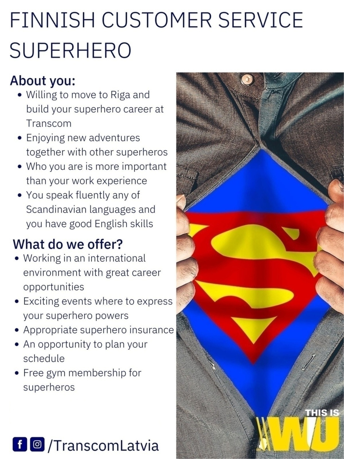 Transcom Worldwide Latvia, SIA Finnish Customer Service Experience Specialist