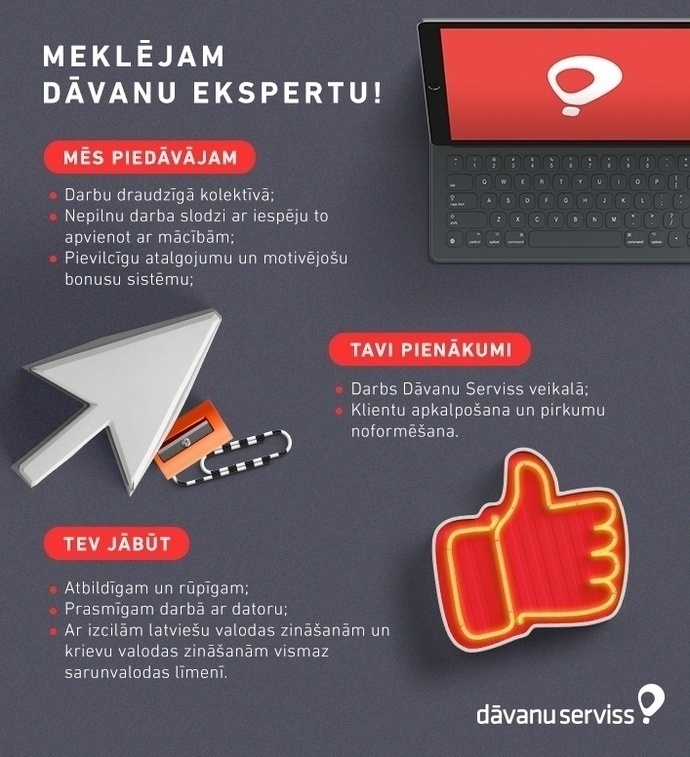 Dāvanu Serviss, SIA Klientu konsultants/-e t/c Spice (uz nepilnu slodzi)