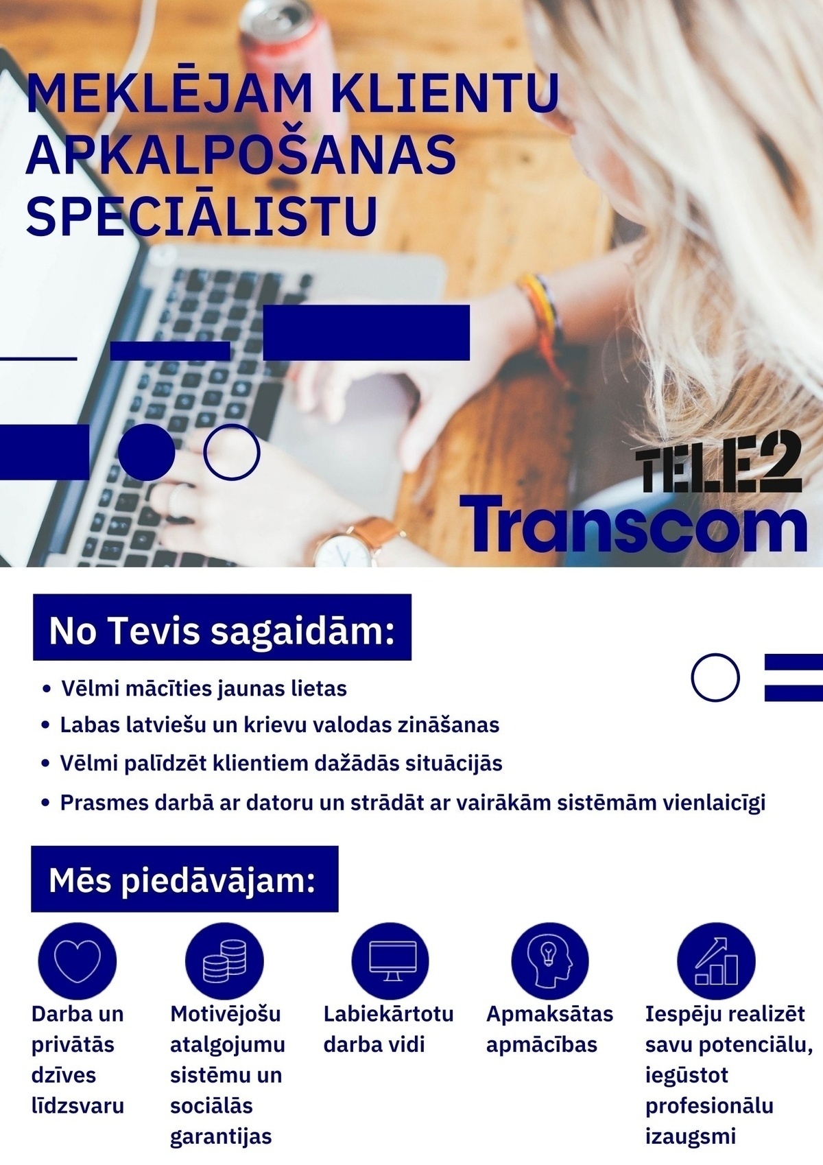 Transcom Worldwide Latvia, SIA Klientu apkalpošanas speciālists/-e darbam Rīgā