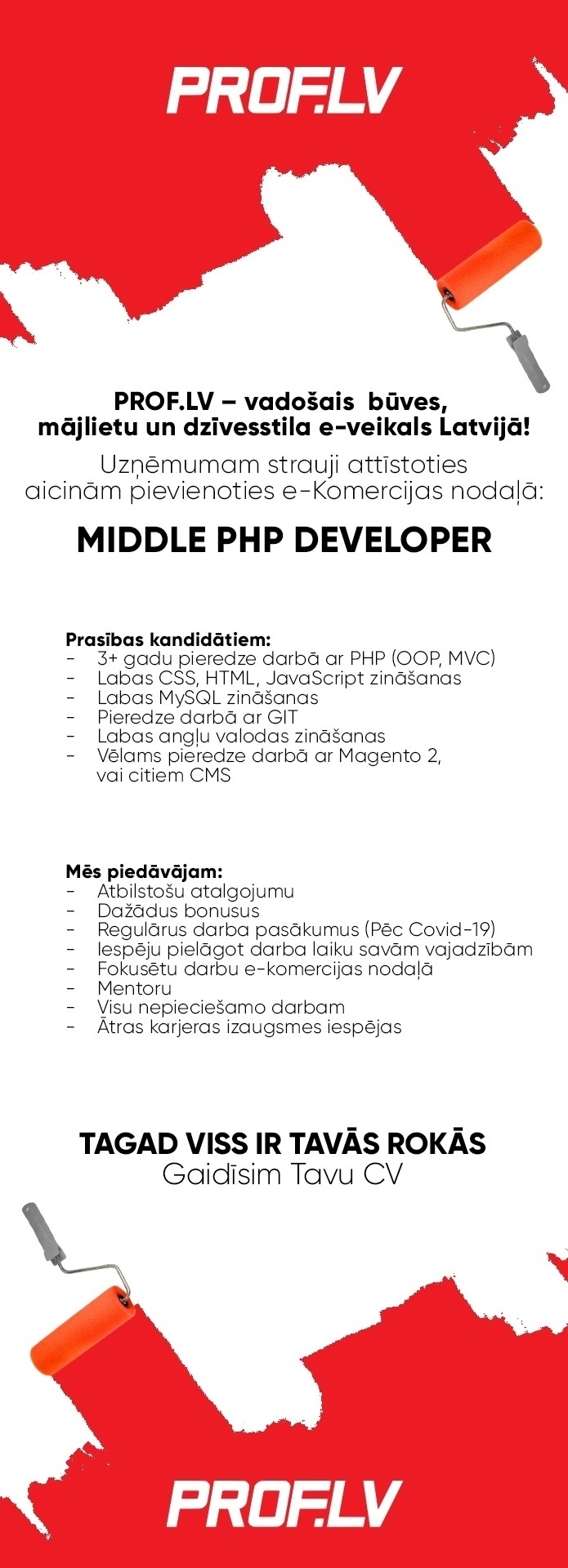 Uniserviss, SIA Middle PHP Developer