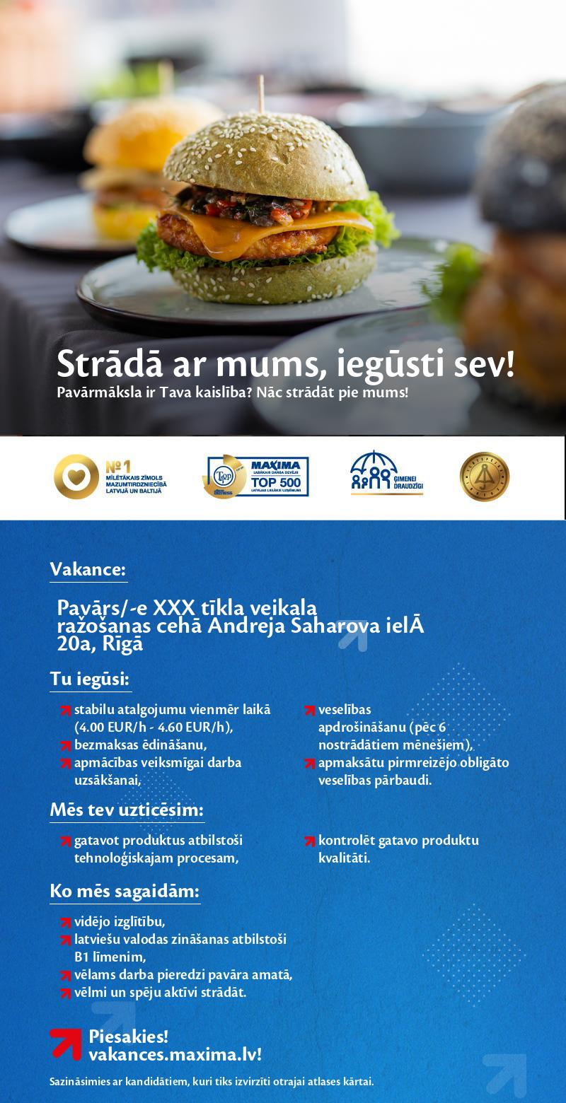 MAXIMA Latvija Pavārs/-e