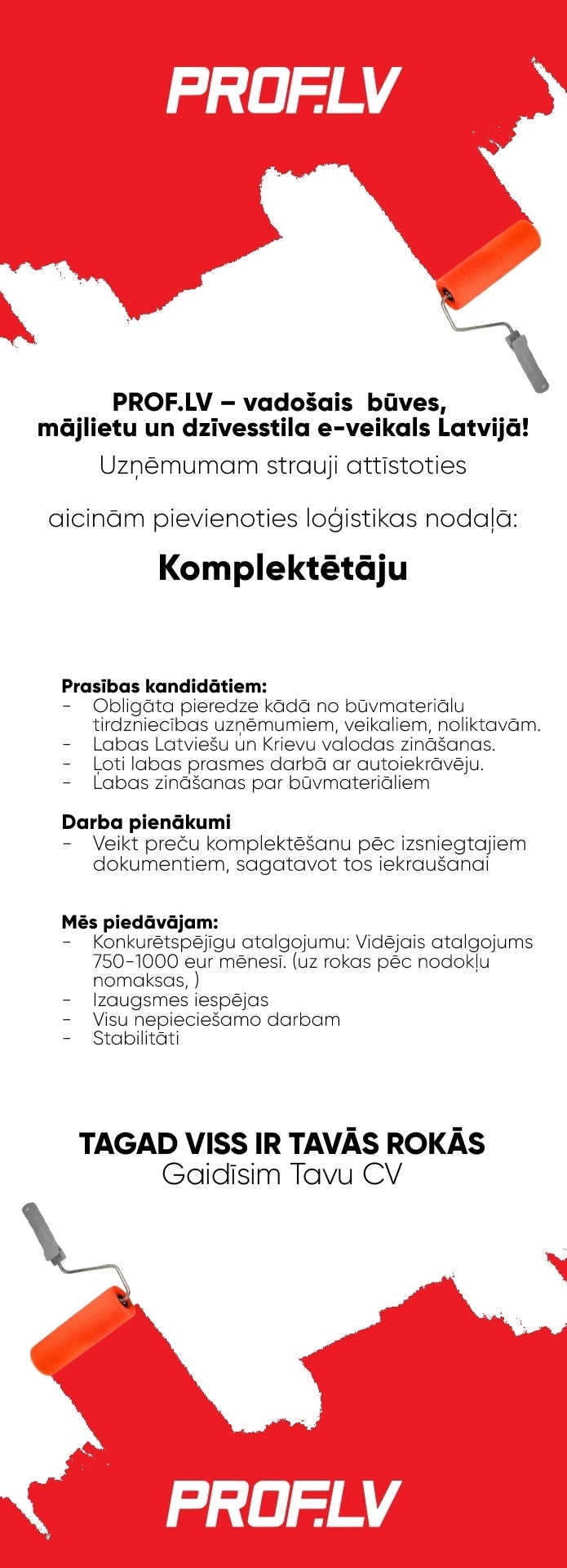 Uniserviss, SIA Komplektētājs/-a