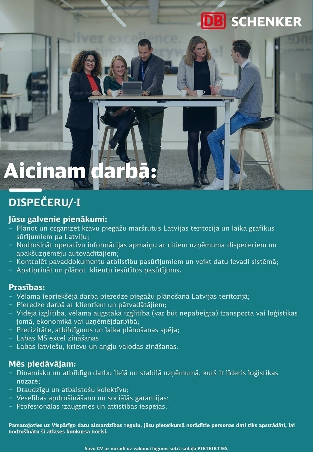 SCHENKER, SIA Dispečers/-e