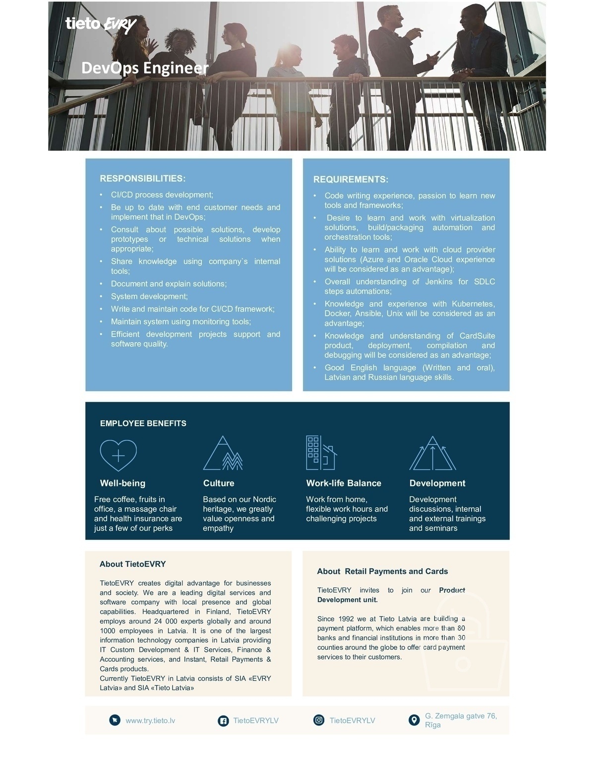 Tieto Latvia, SIA DevOps Engineer