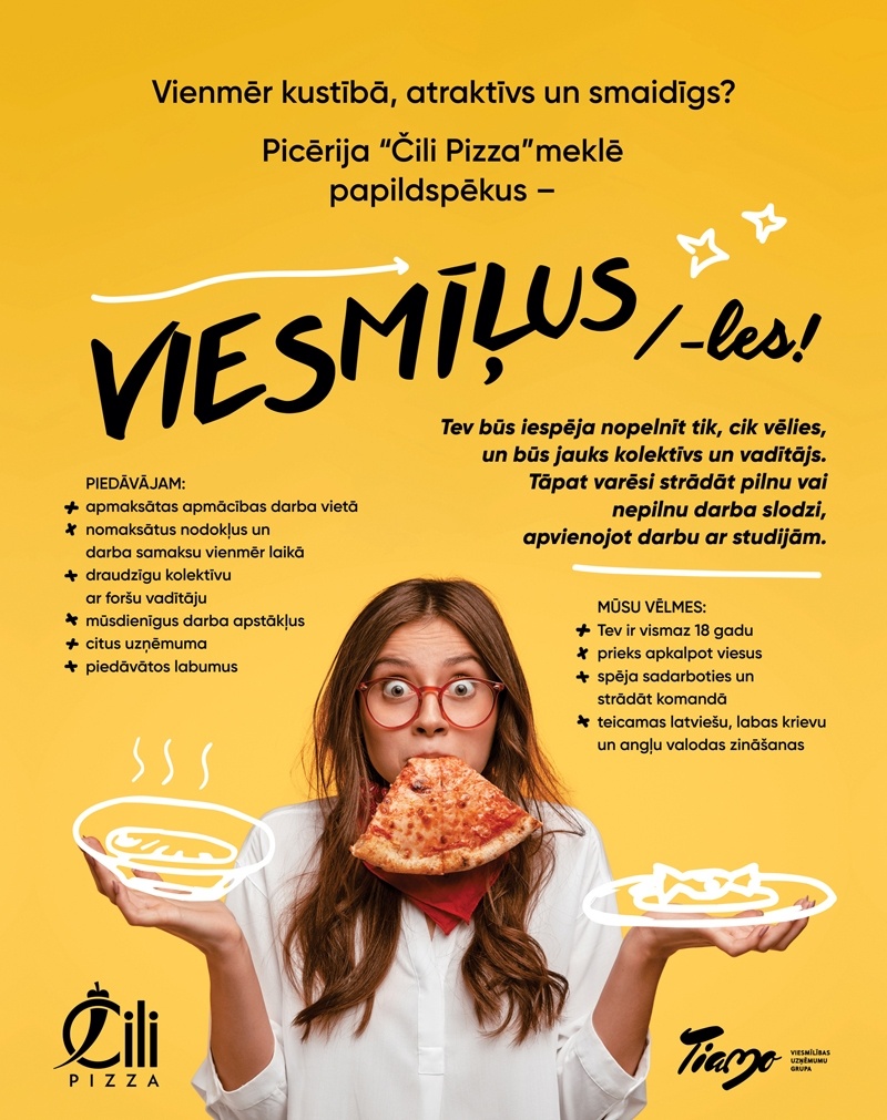 TIAMO GRUPA, SIA Viesmīlis/-e