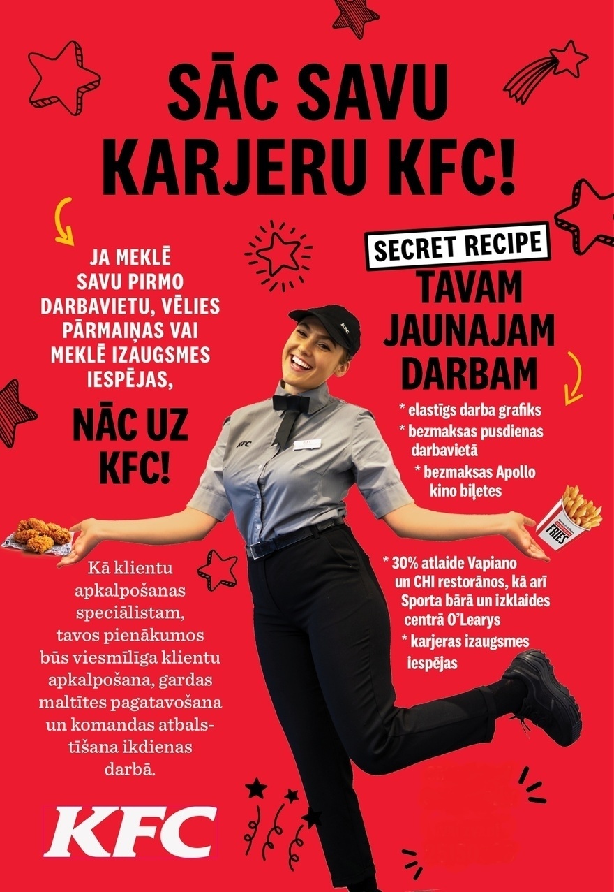 APL Fresh Food SIA Komandas darbinieks KFC Akropole Rīga