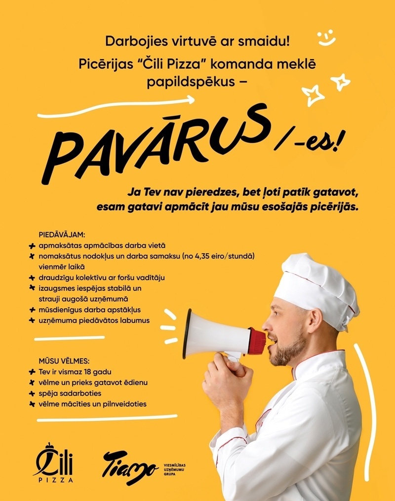 TIAMO GRUPA, SIA Pavārs/-e