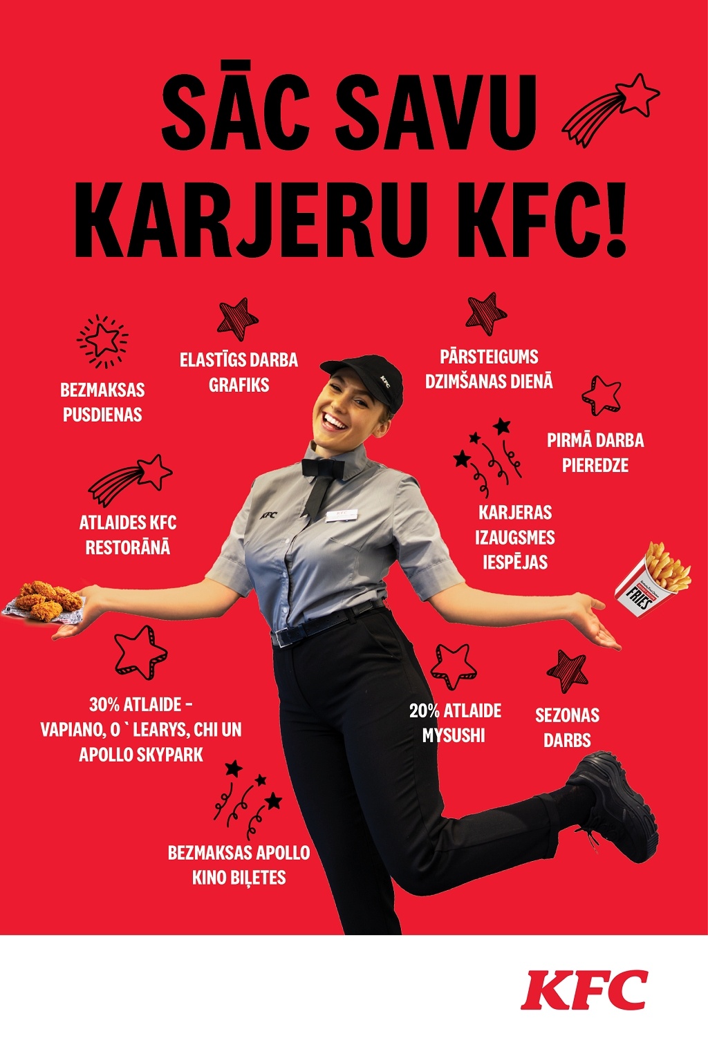 KFC Kasieris(-e) / Pavārs(-e) / Zāles darbinieks(-ce) KFC Domina