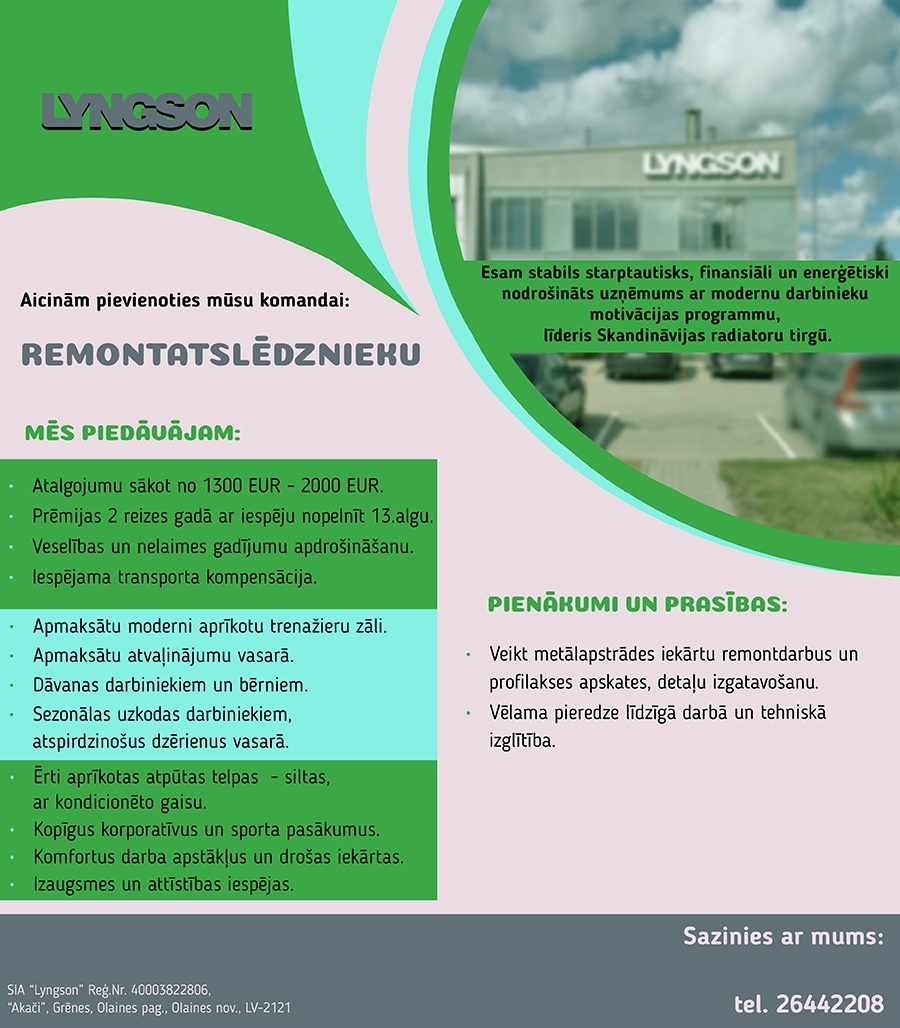 Lyngson, SIA Remontatslēdznieks/-ce
