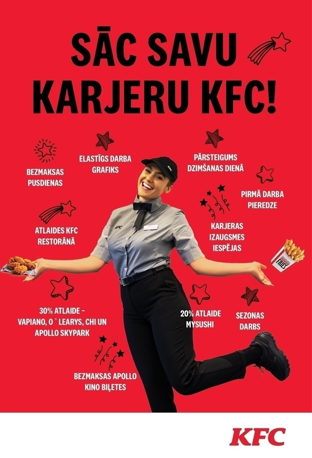 KFC Pārdevējs(-a) / Pavārs(-e) / Zāles darbinieks(-ce) KFC Origo