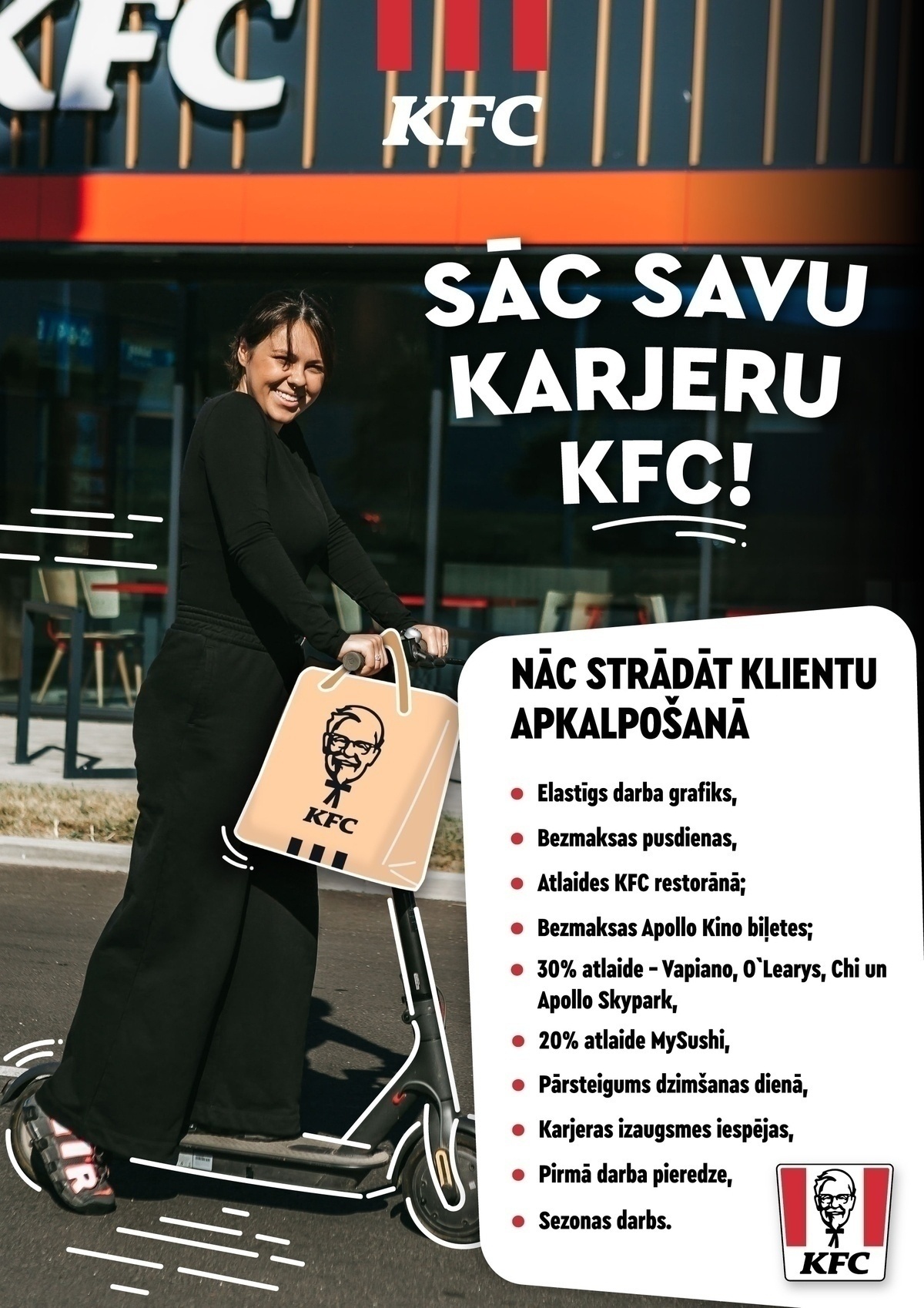 KFC "KFC" pārdevējs/-a (TC "Domina Shopping")