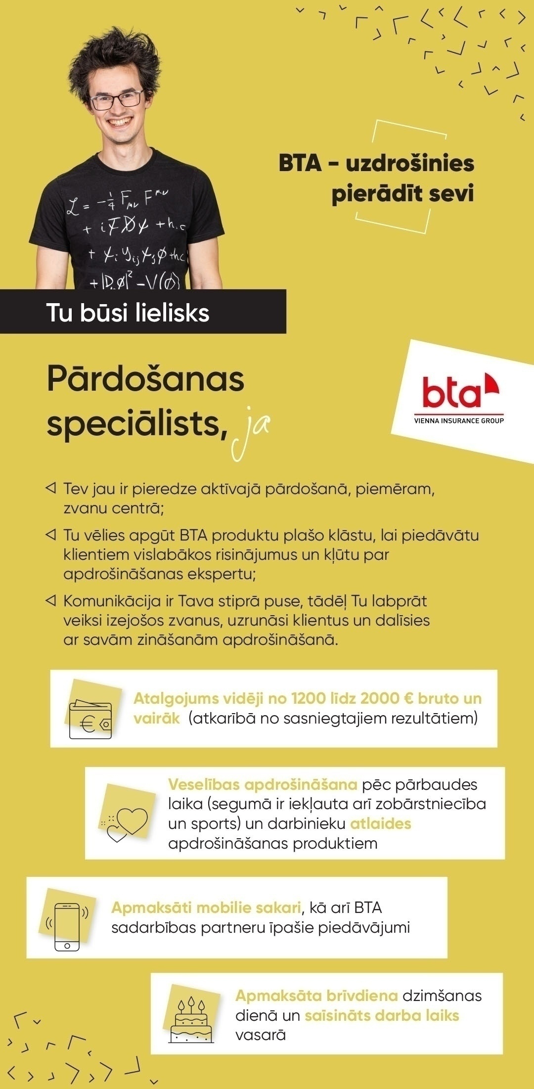 BTA Baltic Insurance Company, AS Pārdošanas speciālists/-e