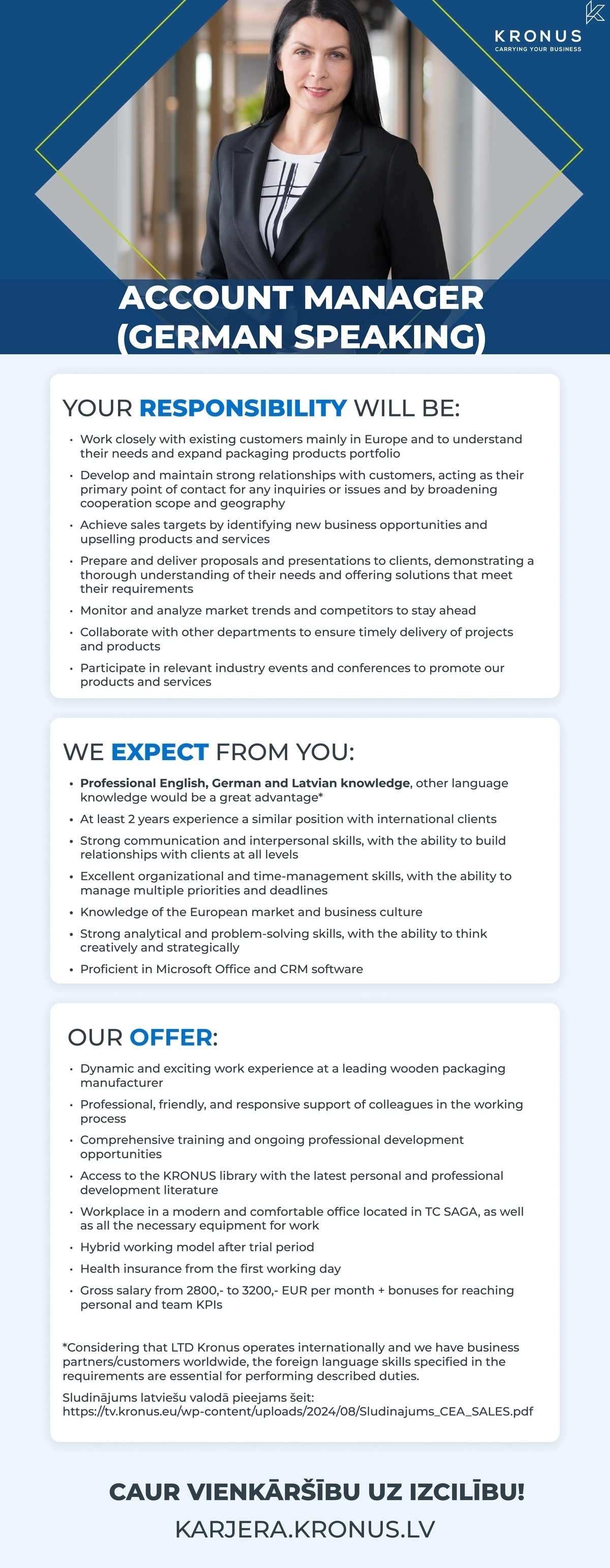 Kronus, SIA Account Manager (German speaking)