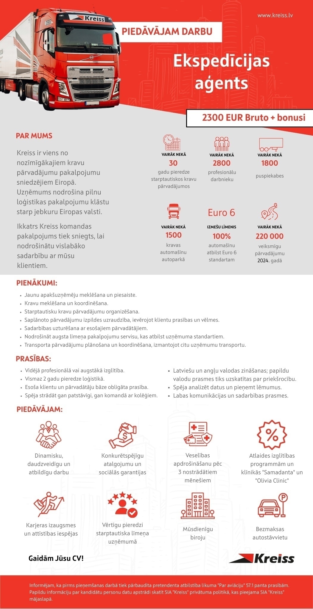 KREISS, SIA Ekspedīcijas aģents/-e