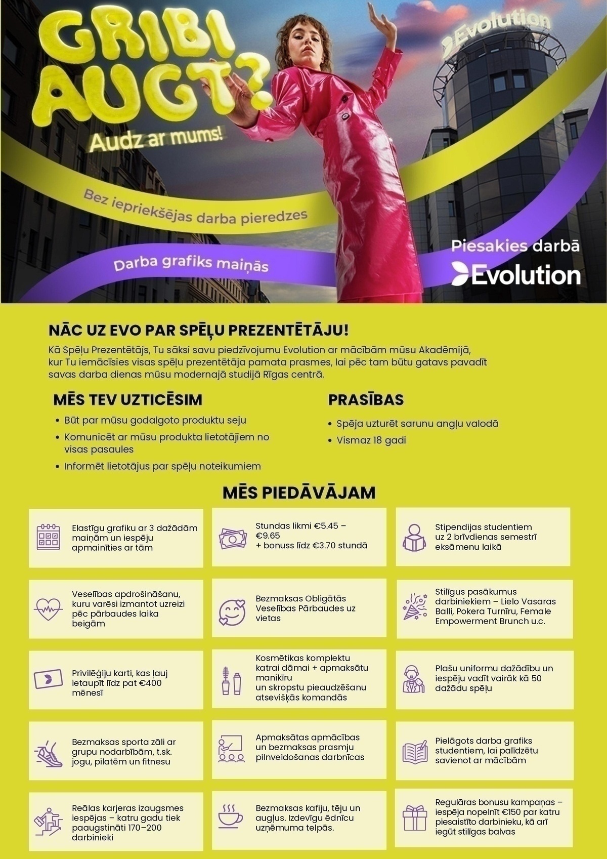 Evolution Latvia, SIA Spēļu prezentētājs/-a (Game Presenter)