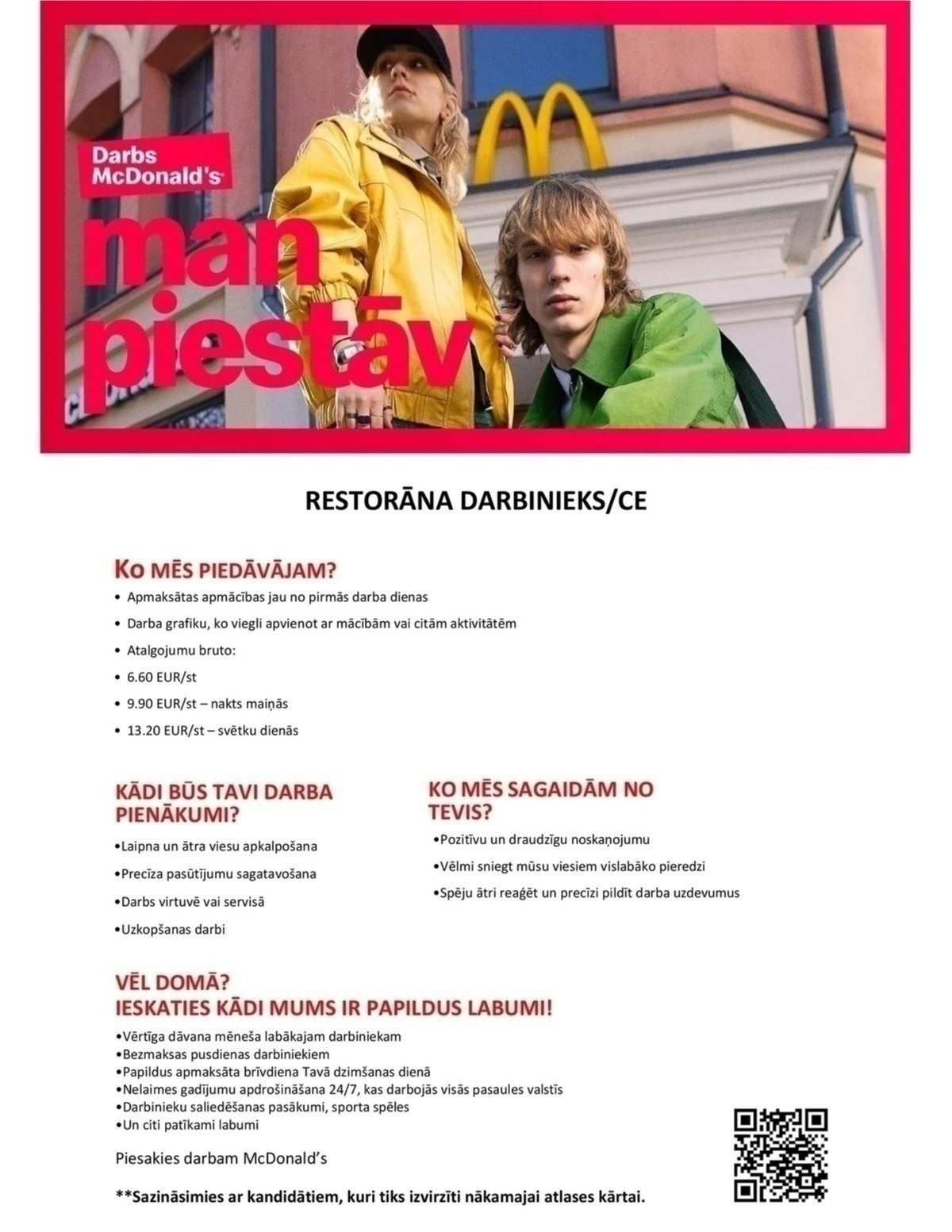 PREMIER RESTAURANTS LATVIA, SIA "McDonald's" virtuves darbinieks/-ce