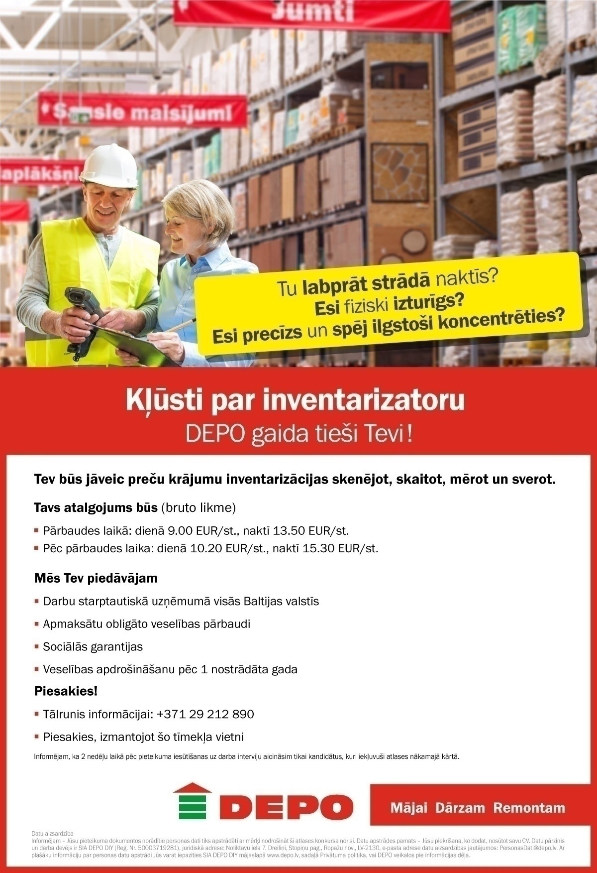 DEPO DIY, SIA Inventarizators/-e