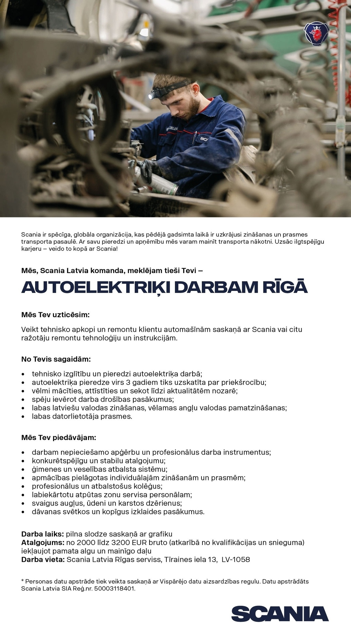 SCANIA LATVIA, SIA Autoelektriķis/-e