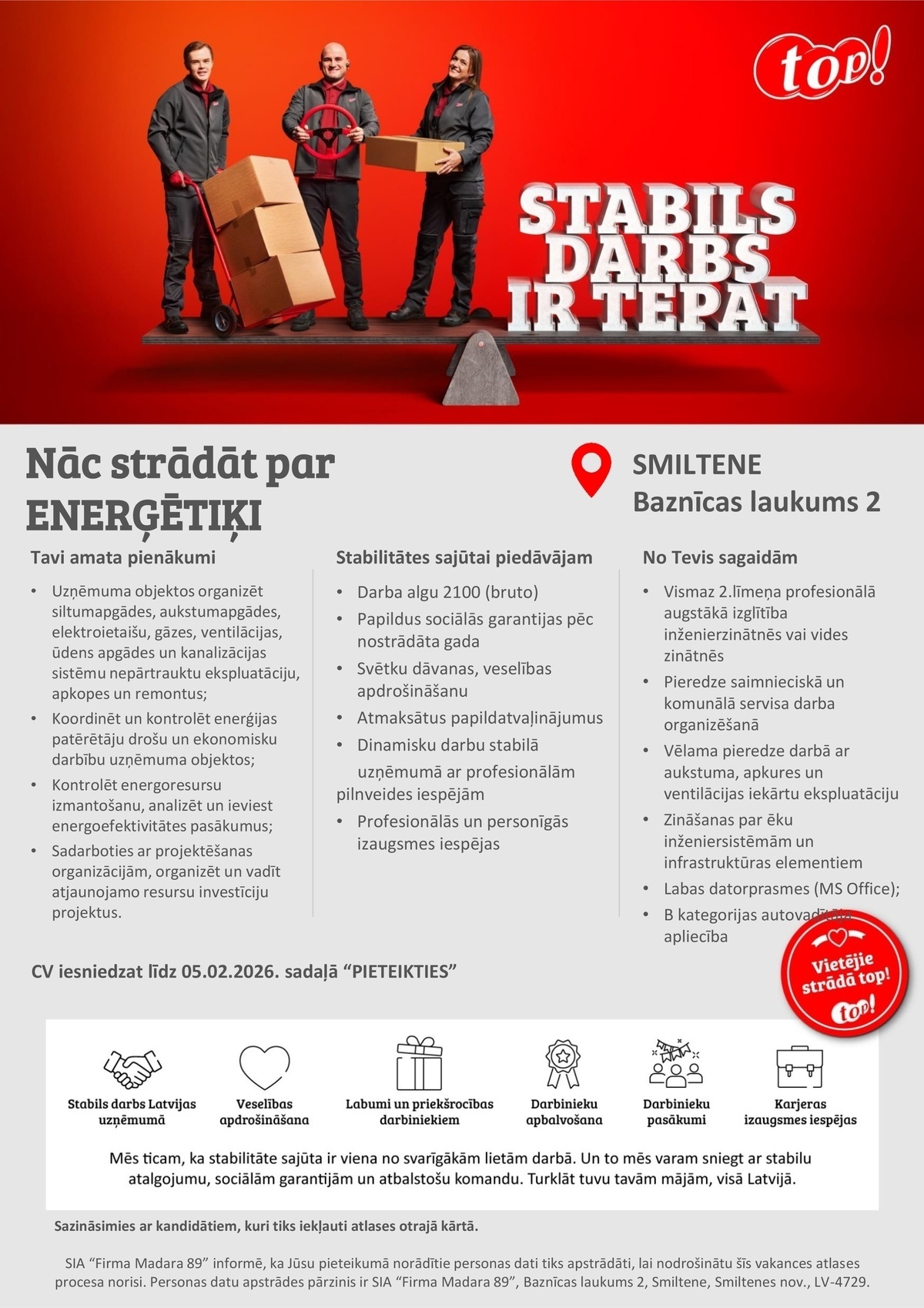 FIRMA MADARA 89, SIA Enerģētiķis/-e