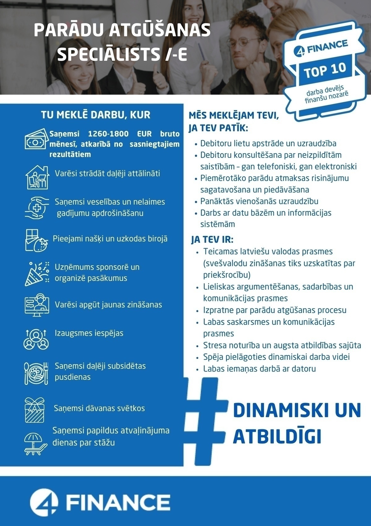 4finance, AS Parādu atgūšanas speciālists/-e