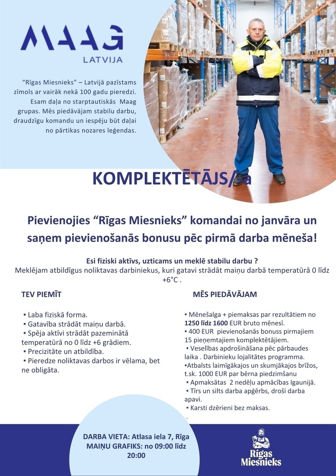 Maag Latvija, AS Preču komplektētājs/-a