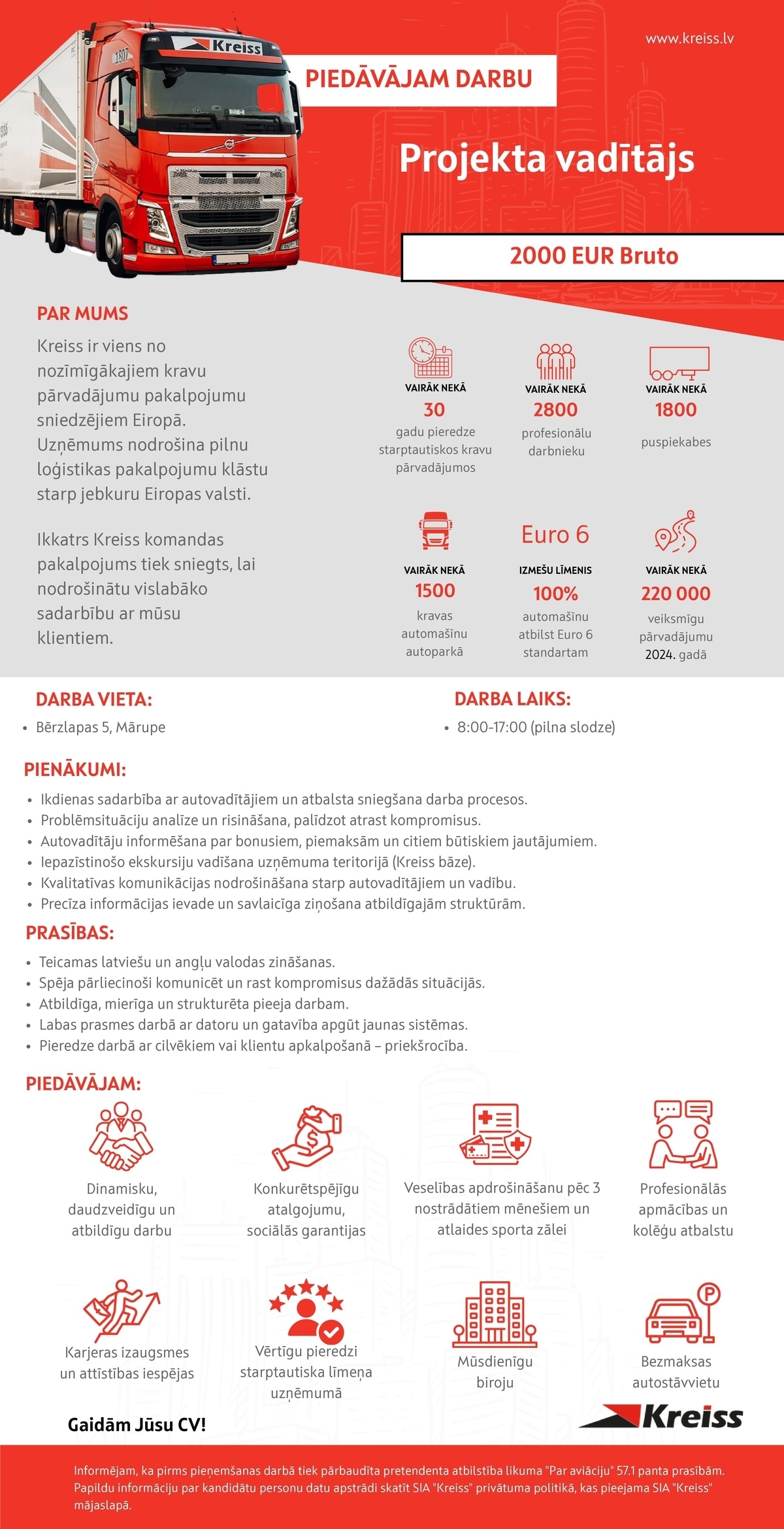 Kreiss, SIA Projekta vadītājs/-a