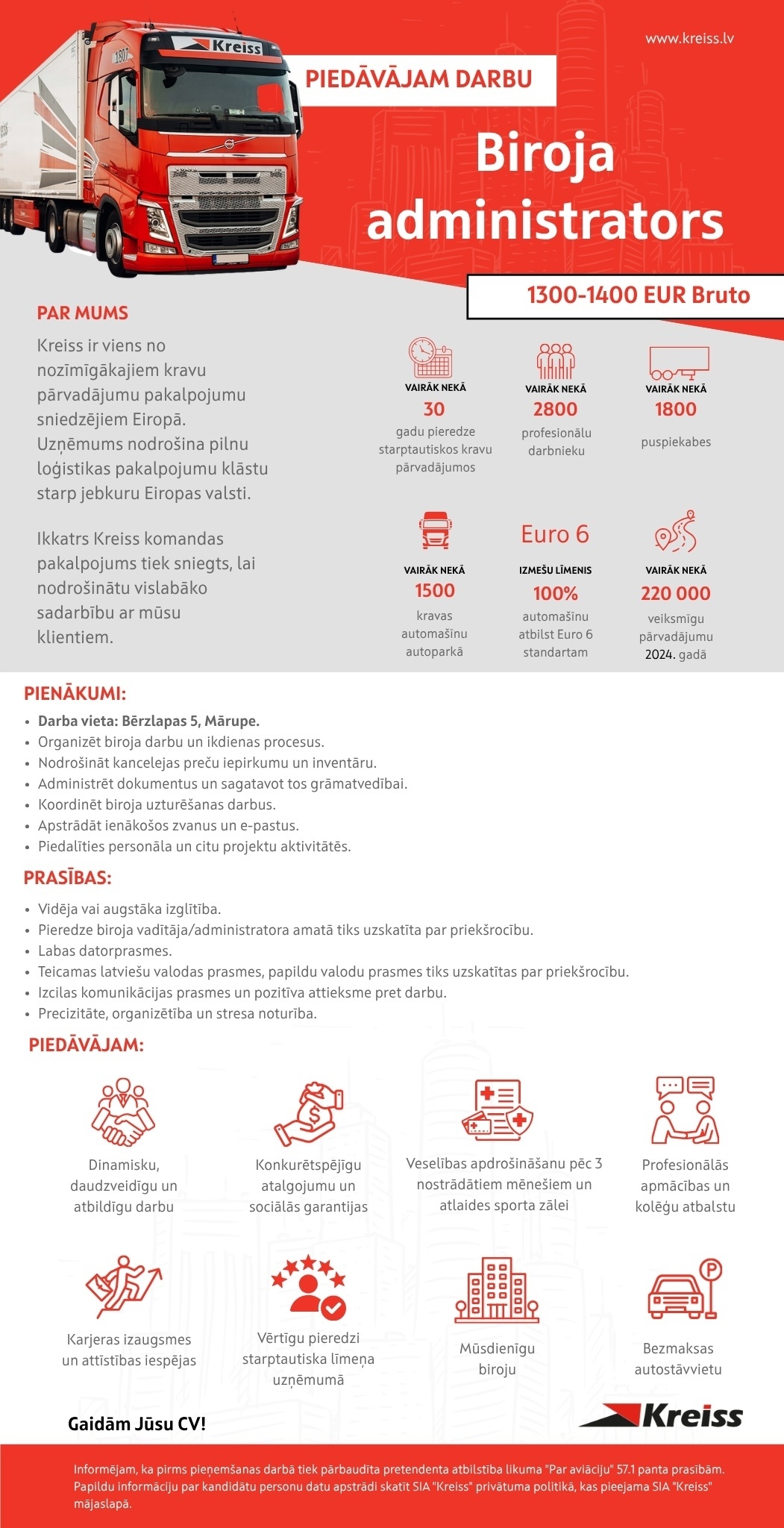 Kreiss, SIA Biroja administrators/-e