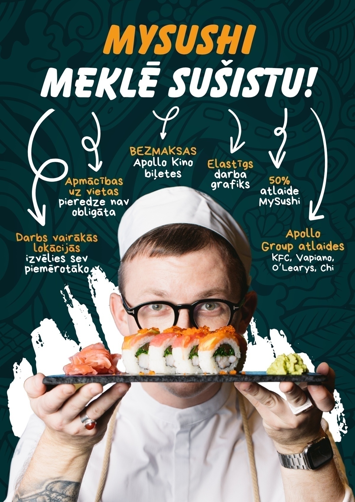 Mysushi, SIA MySushi Akropole Rīga suši pavārs/-e