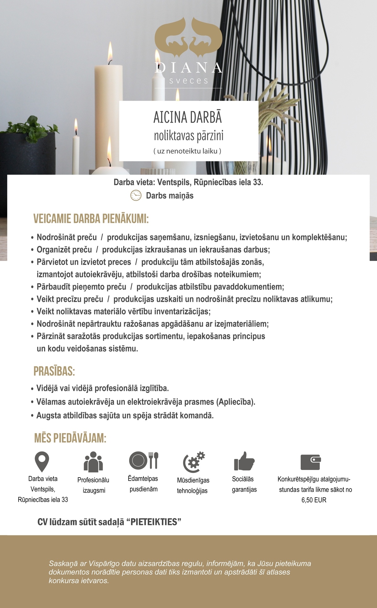 Diana Sveces, SIA Noliktavas pārzinis/-e